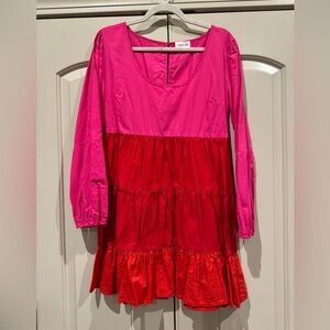 Pink and Red Cocktail Dress